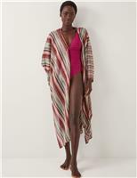 Monsoon Zig Zag Stripe Beach Cover Up Kaftan Multi
