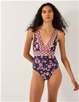 Floral V-Neck Swimsuit