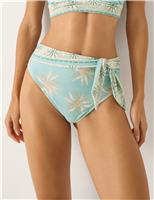 Tashie Sun Print High Waisted Bikini Bottoms