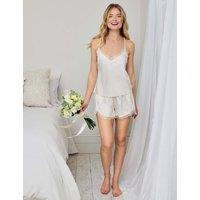 Chelsea Peers Bridal Short Pyjama Set Light Cream