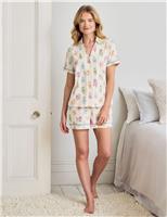 Cotton Rich Dog Print Shortie Set