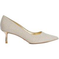 Dune London Wide Fit Glitter Stiletto Heel Court Shoes Gold