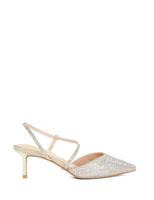 Dune London Wide Fit Stiletto Heel Court Shoes Gold