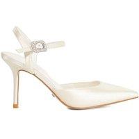 Dune London Wide Fit Metallic Stiletto Heel Court Shoes Ivory