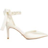 Dune London Wide Fit Stiletto Heel Court Shoes Ivory
