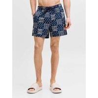 JACK & JONES Printed Swim Shorts Navy Mix