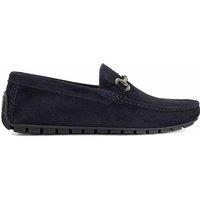Dune London Suede Slip On Loafers Navy