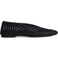 Dune London Satin Flat Ballet Pumps Black