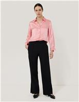 Jigsaw Crepe Split Hem Relaxed Joggers Black