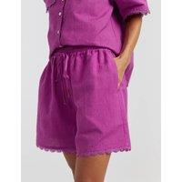 Chinti & Parker Linen Rich Shorts Magenta