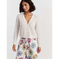 Chinti & Parker Pure Cashmere V-Neck Cardigan Cream
