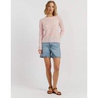 Chinti & Parker Pure Cashmere Crew Neck Jumper Soft Pink