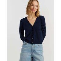 Chinti & Parker Pure Cashmere V-Neck Cardigan Navy