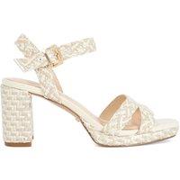 Dune London Woven Ankle Strap Block Heel Sandals Multi