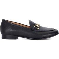 Dune London Wide Fit Leather Slip On Loafers Black