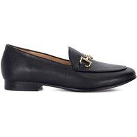 Dune London Wide Fit Leather Slip On Loafers Black