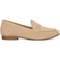 Dune London Wide Fit Leather Slip On Loafers Ecru