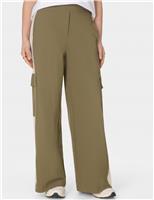 Sweaty Betty Explorer Cargo Wide Leg Trousers Brown