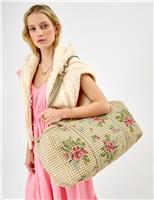 ACCESSORIZE Pure Cotton Embroidered Weekend Bag Multi