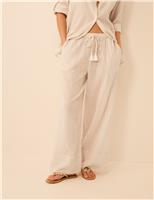 Cotton Rich Sparkly Striped Beach Trousers