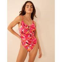 ACCESSORIZE Floral Cut Out Scoop Neck Swimsuit Multi