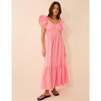 ACCESSORIZE Pure Cotton Sweetheart Neckline Beach Dress Pink