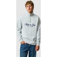 Rodd & Gunn Jubilee Pure Cotton Half Zip Sweatshirt Grey Mix