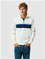 Chesterfield Pure Cotton Half Zip Sweatshirt