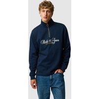 Rodd & Gunn Jubilee Pure Cotton Half Zip Sweatshirt Navy Mix