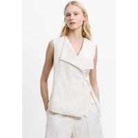 French Connection Tailored Tie Waistcoat Cream