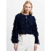 French Connection Textured Lightweight Jacket Navy