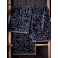MORRIS & CO Cotton Rich St James Jacquard Towel Navy Mix
