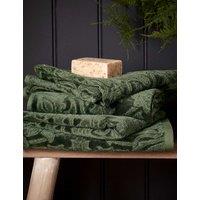 MORRIS & CO Cotton Rich St James Jacquard Towel Green Mix