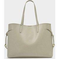 Katie Loxton Personalised Faux Leather Drawstring Tote Bag Green