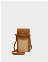 Personalised Raffia Cross Body Phone Bag