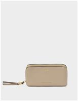 Personalised Faux Leather Fold-Out Make-Up Bag with Mirror