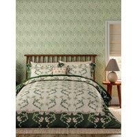 Morris & Co Pure Cotton Scrolling Carnation Bedding Set Natural Mix