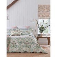 Morris & Co Pure Cotton Strawberry Thief Cochineal Bedding Set Pink Mix