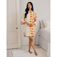 Chelsea Peers Cotton Rich Sunshine Tile Print Nightshirt Light Cream