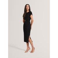 Ted Baker Knitted Belted Midi Tailored Dress Black