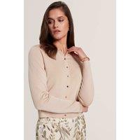 Ted Baker Knitted Crew Neck Cardigan Natural