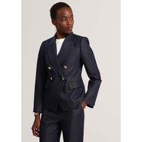 Ted Baker Denim Tailored Blazer Dark Blue