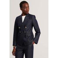 Ted Baker Denim Tailored Blazer Dark Blue