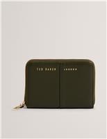 Ted Baker Leather Zip Around Purse Green