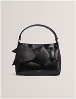 Ted Baker Faux Leather Knot Bow Mini Grab Bag Black