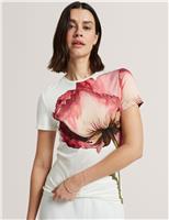 Ted Baker Floral T-Shirt Ivory Mix