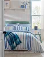 Bluebellgray Pure Cotton Sunday Stripe Bedding Set Blue Mix