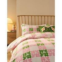 Orla Kiely Pure Cotton Geometric Bedding Set Pink Mix