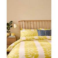 Orla Kiely Pure Cotton Striped Bedding Set Yellow Mix