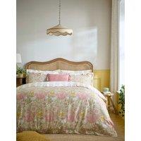 William Morris At Home Pure Cotton Sateen Compton Bedding Set Pink Mix